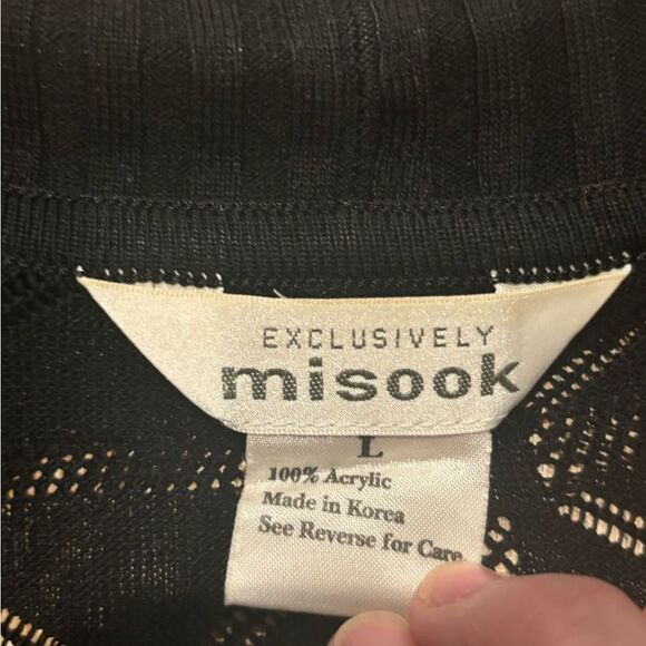 Misook Black Cardigan size large - Picture 4 of 5